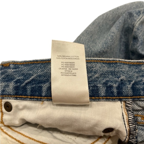 Aritzia Denim Forum Light Blue Distressed High Rise Loose Jeans | Size 25/29L - Picture 15 of 15